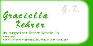 graciella kehrer business card